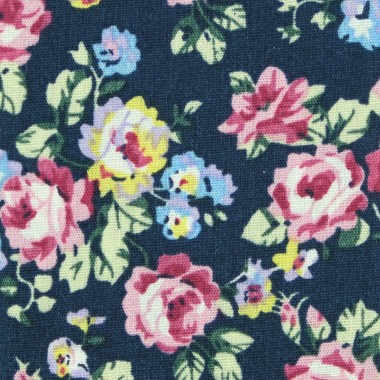 Ensemble Nœud papillon et Pochette assortie. Style 'Liberty', bleu marine. 2