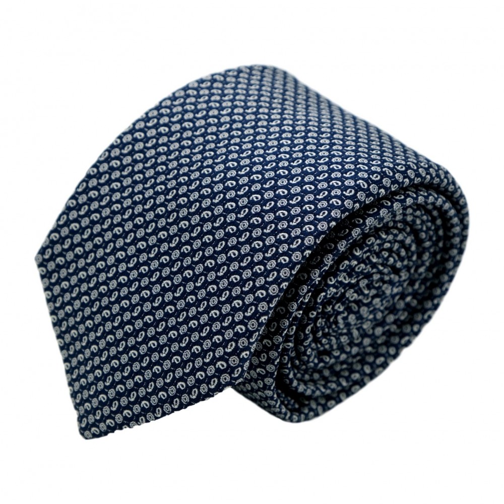 Cravate homme de marque Ungaro. Bleu marine à motifs fantaisie