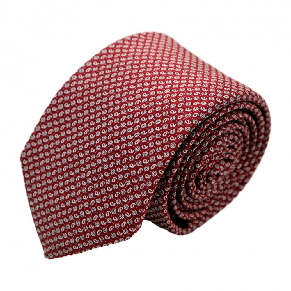 Cravate homme de marque Ungaro. Bordeaux à motifs fantaisie