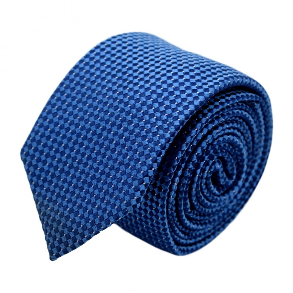 Cravate homme de marque Ungaro. Bleu à motifs carrés