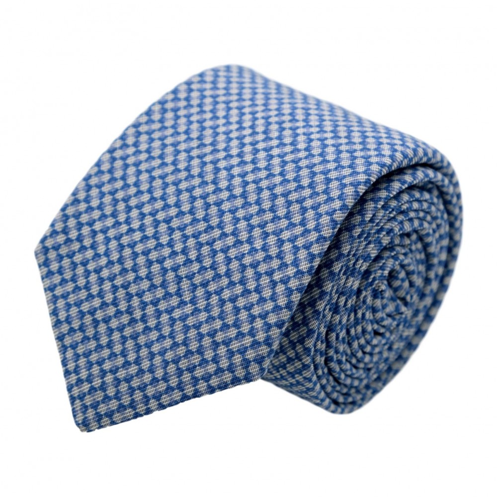 Cravate homme de marque Ungaro. Bleu ciel à petits carrés