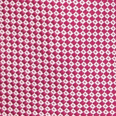 Cravate homme de marque Ungaro. Fuchsia à petits carrés 2