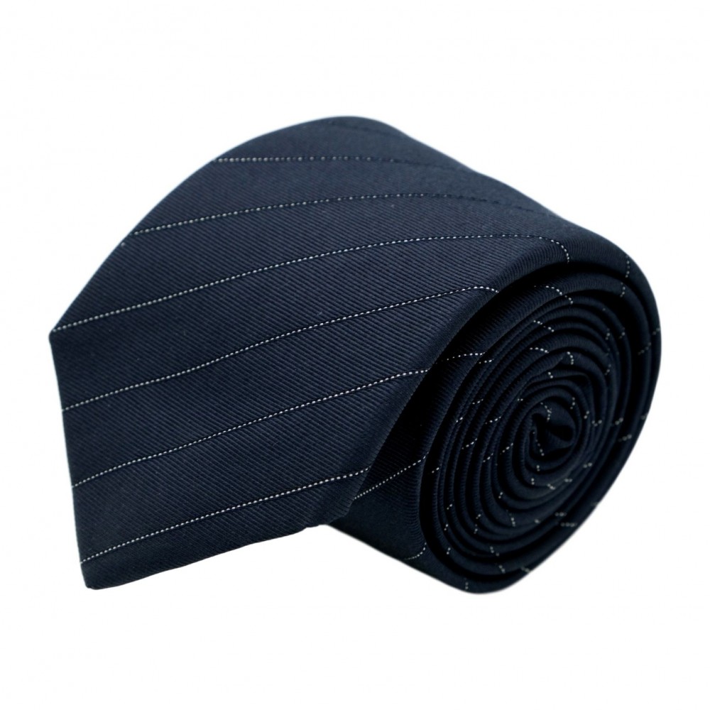 Cadeaux pour homme Garantie 5 ans Cravates pour témoin Cravate fine bleu marine avec rayures verts & pochette assortie Cravates de mariage 