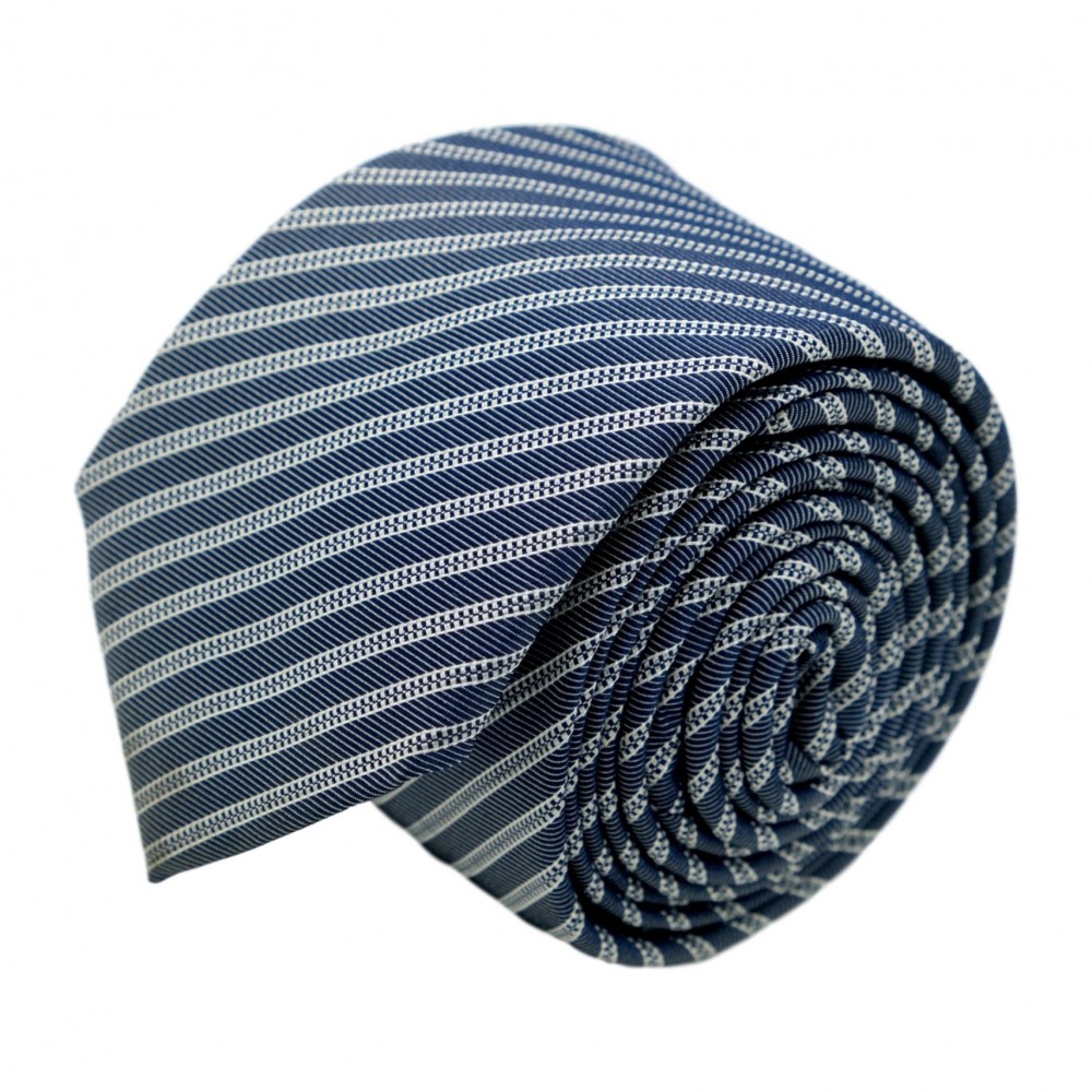 Cravate homme de marque Ungaro. Gris bleuté à rayures
