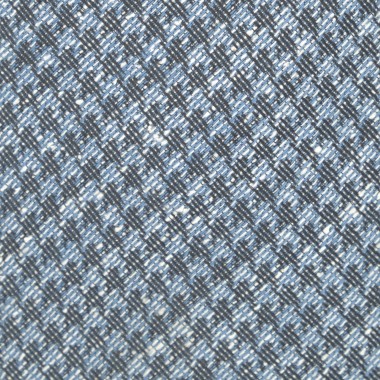 Cravate homme de marque Ungaro. Bleu "Pied-de-Poule" en soie et coton 2