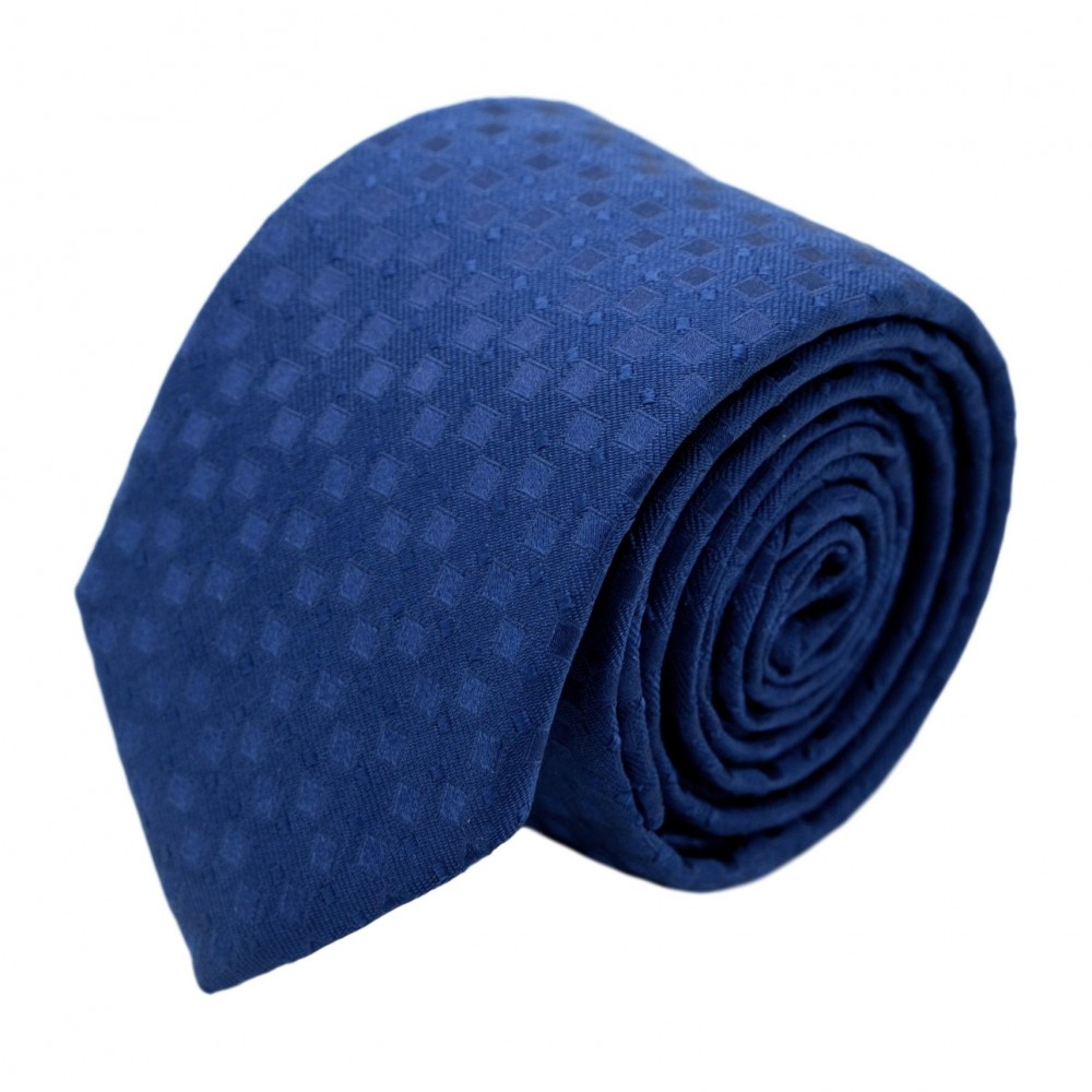Cravate homme de marque Ungaro. Bleu roi à motifs carrés