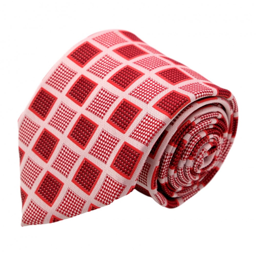 Cravate homme de marque Gianfranco Ferré. Rouge à grands carrés