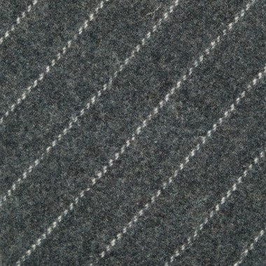 Cravate mode en Laine mélangée pour Homme. Gris clair à fines rayures blanches 2