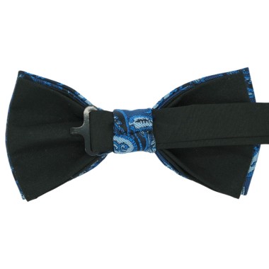 Noeud Papillon pour Homme mode anglaise. Bleu à Paisley 2
