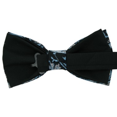 Noeud Papillon pour Homme mode anglaise. Noir à Paisley 2