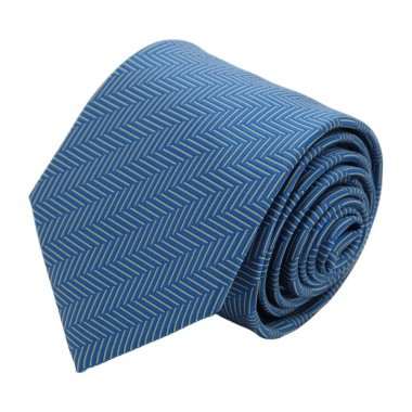Cravate Classique Attora. Bleu à chevrons