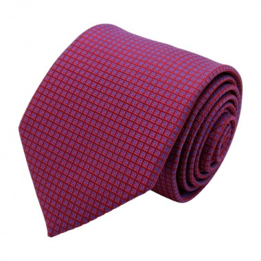 Cravate Classique Attora. Violet à petits motifs carrés