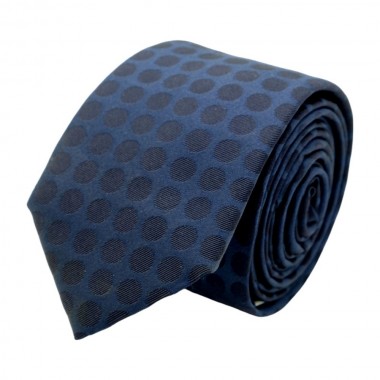 Cravate homme de marque Ungaro. Bleu marine à gros pois
