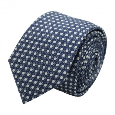 Cravate homme de marque Ungaro. Bleu à motifs ronds