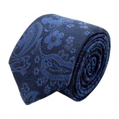 Cravate homme de marque Ungaro. Bleu à motifs fleuris