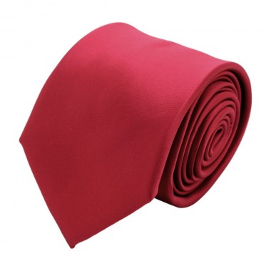 Cravate classique Homme. Rouge uni