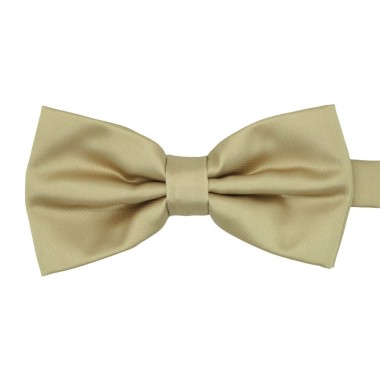 Ensemble Noeud papillon et Pochette assortie, champagne uni.