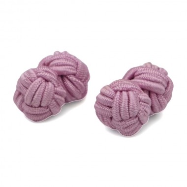 Boutons de manchette Passementerie. Deux boules. Rose