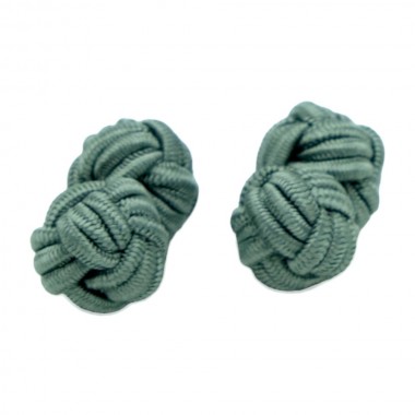 Boutons de manchette Passementerie. Deux boules. Gris