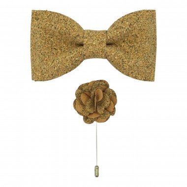 Ensemble en Liège Noeud papillon et Broche assortie....