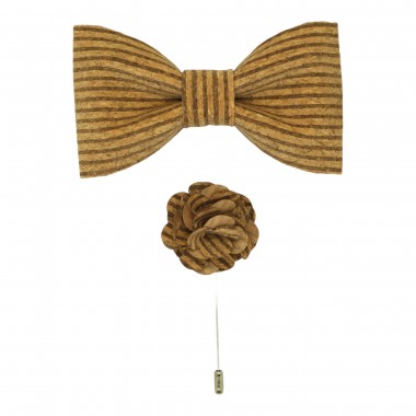 Ensemble en Liège Noeud papillon et Broche assortie....