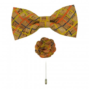 Ensemble en Liège Noeud papillon et Broche assortie....