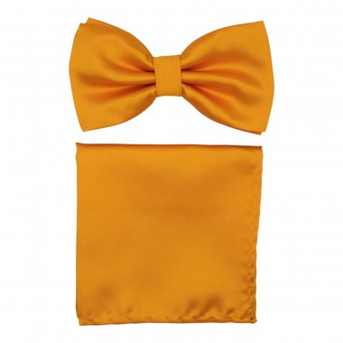 Ensemble Noeud papillon et Pochette assortie, jaune...