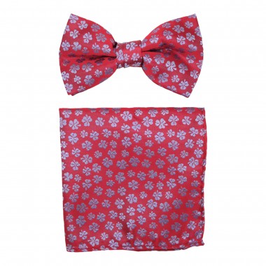 Ensemble Nœud papillon et Pochette assortie. Rouge à...