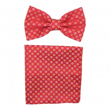 Ensemble Nœud papillon et Pochette assortie. Rouge à...