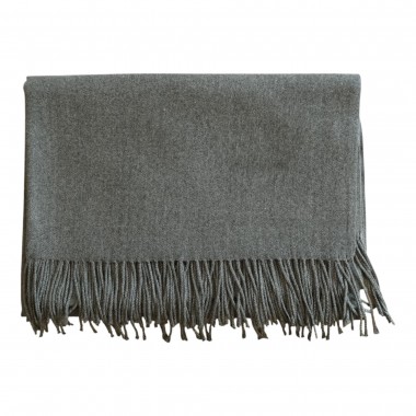 Echarpe unisexe en Laine (30%). Gris anthracite chiné