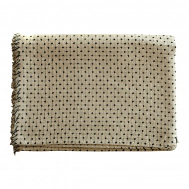 Echarpe Beige à pois noir