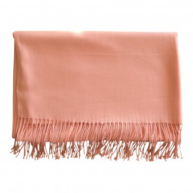Echarpe unisexe en Laine (20%). Corail uni