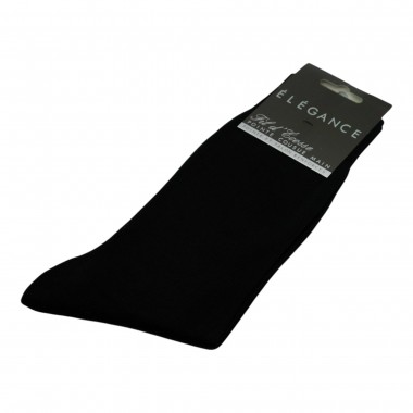 Chaussettes Fil d'Ecosse. Noir uni. 42/43