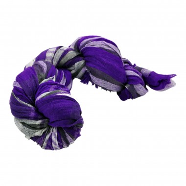 Chèche à carreaux unisexe. Violet