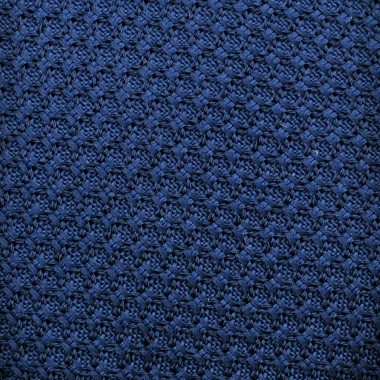 Cravate en Grenadine de Soie 'grosso'. Bleu Français 2