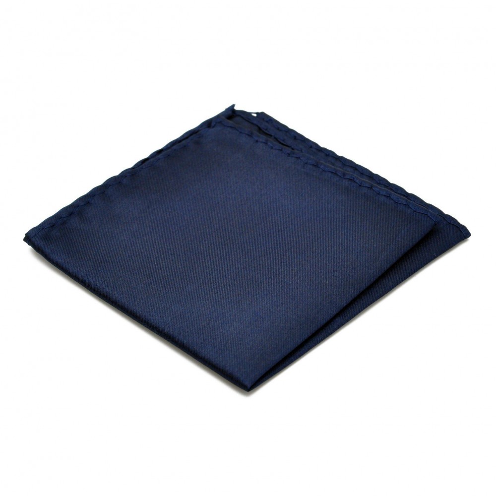 Pochette de costume. Bleu marine uni.