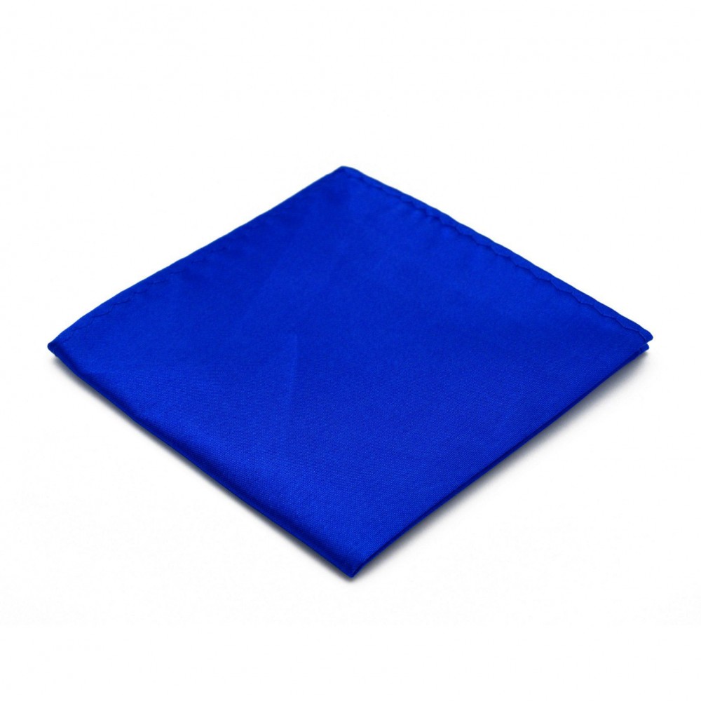 Pochette de costume. Bleu roi uni.