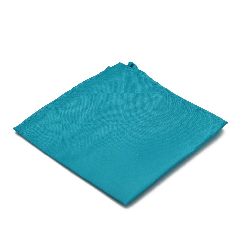 Pochette de costume. Turquoise uni.