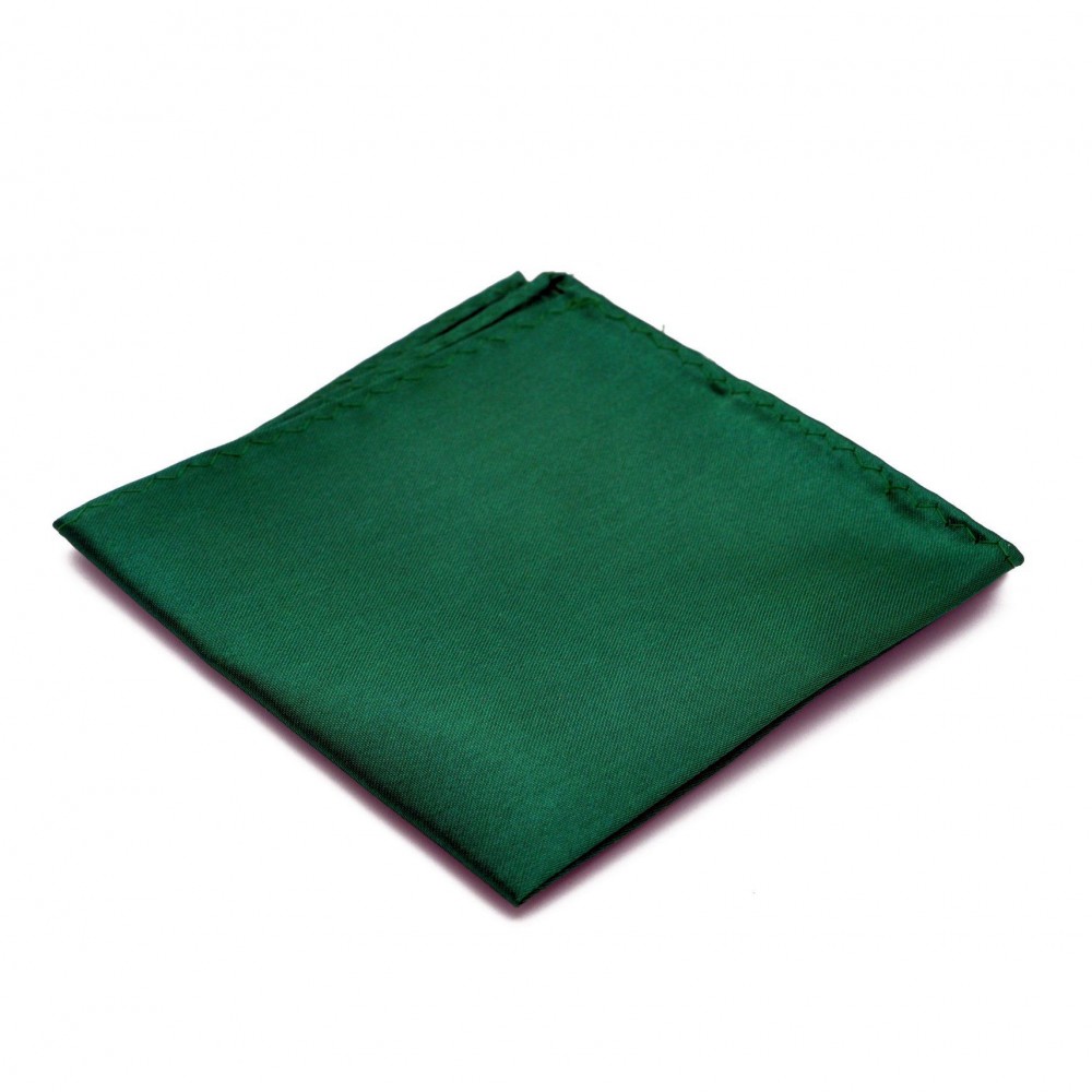 Pochette de costume. Vert bouteille uni.