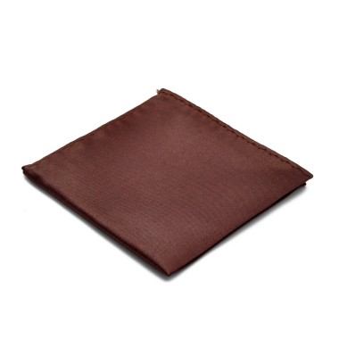 Pochette de costume. Marron uni.