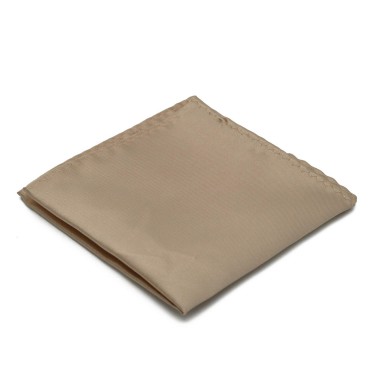 Pochette de costume. Beige Or uni.