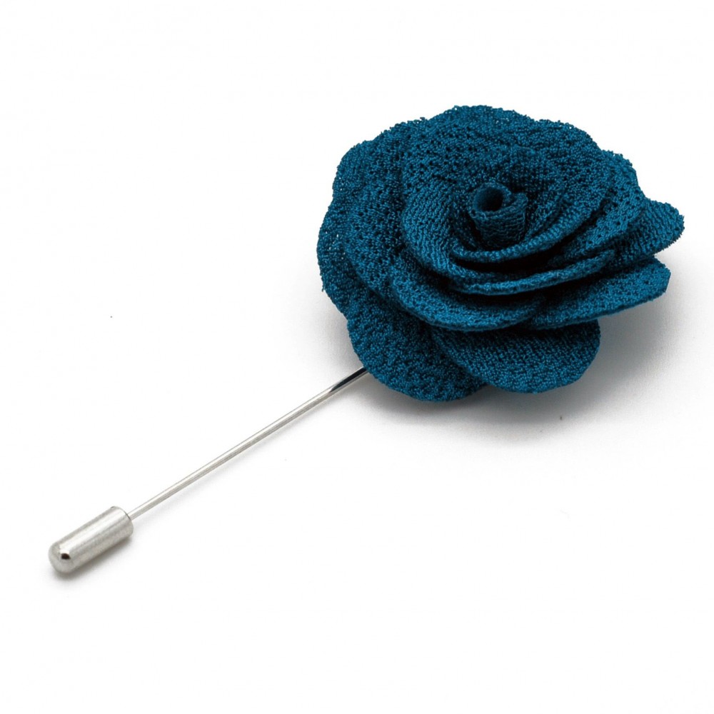 Broche Verte Lagon pour boutonnière de costume homme.