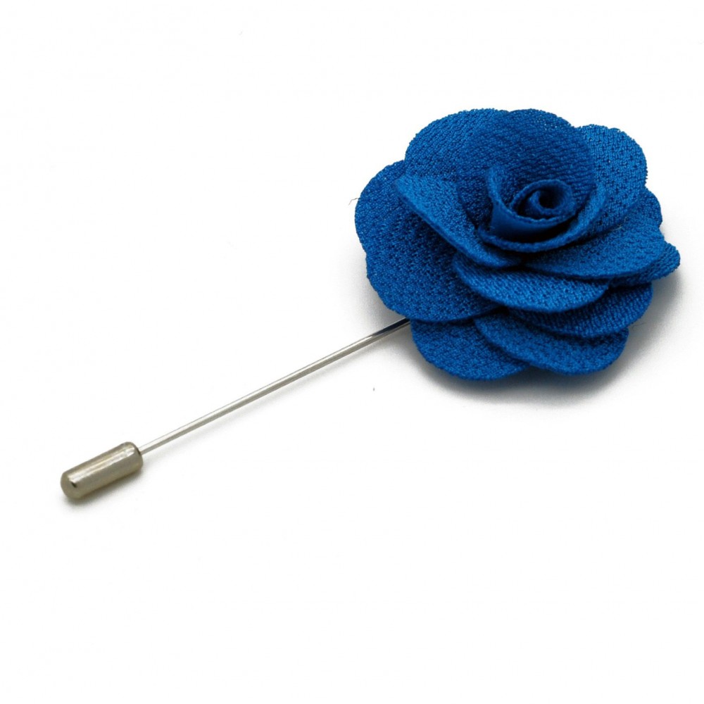 Broche Bleue Canard pour boutonnière de costume homme.