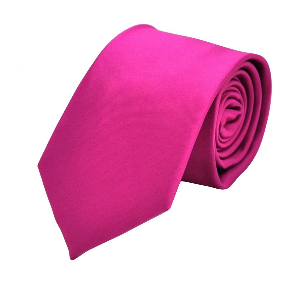 Cravate Attora. Fuchsia uni. Classique