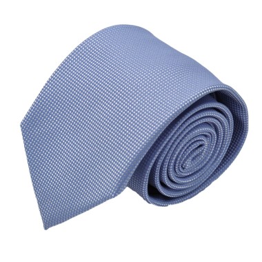 Cravate Homme Classique. Bleu ciel à fin quadrillage