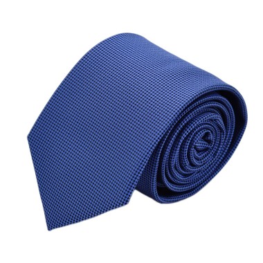 Cravate Homme Classique. Bleu à fin quadrillage