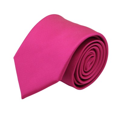 Cravate Classique Homme. Strié Fuchsia