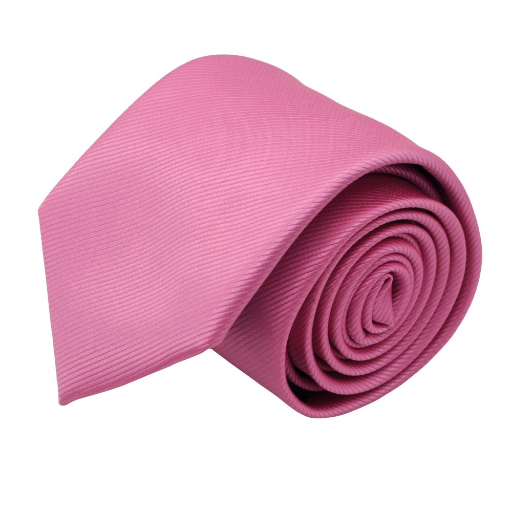 Cravate Classique Homme. Strié Rose