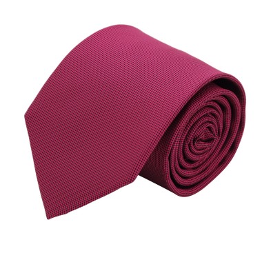 Cravate Classique Homme. Très fin quadrillage Fuchsia