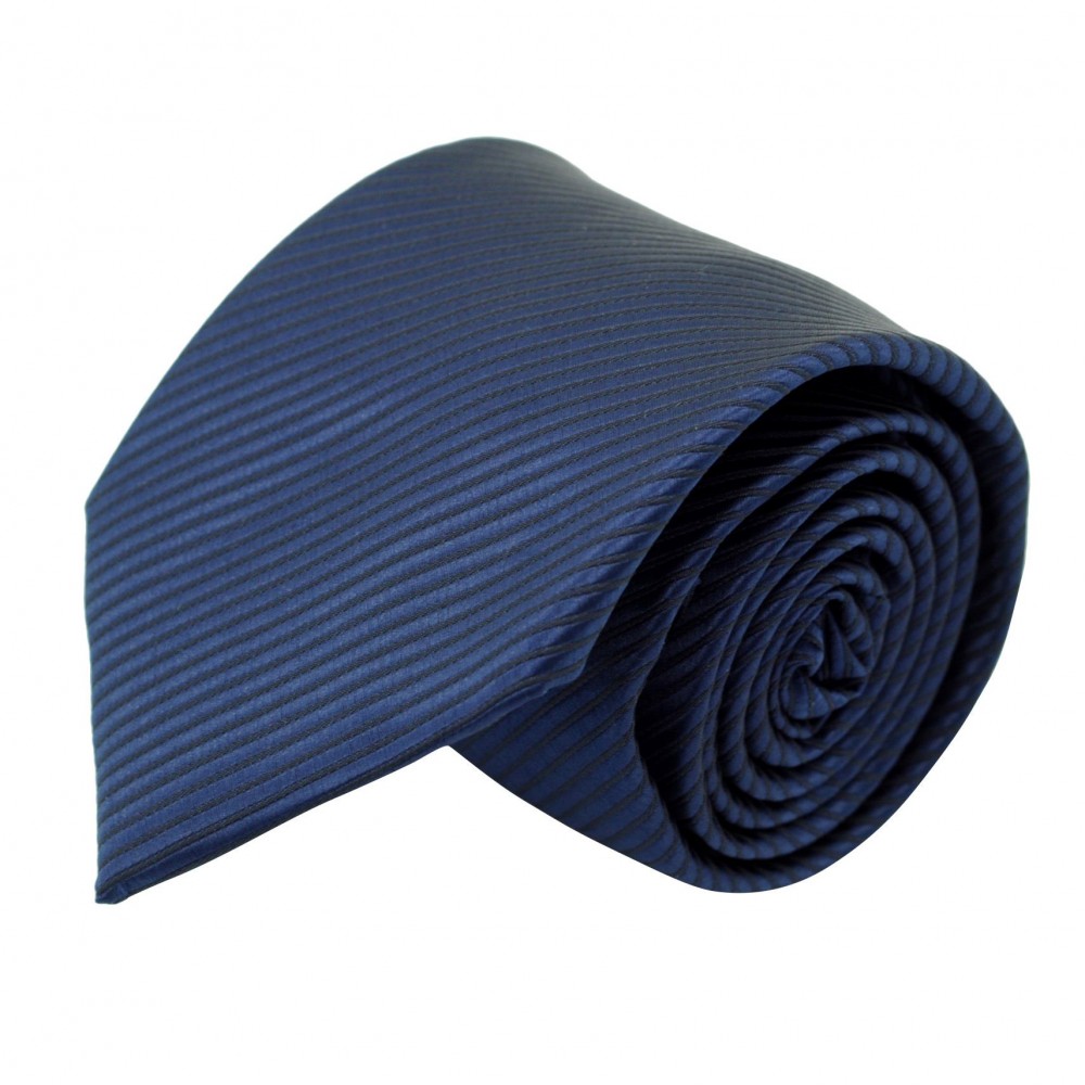 Cravate Classique Homme. Bleu Marine à rayures